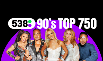 naar de 90's Top 750 van Radio 538